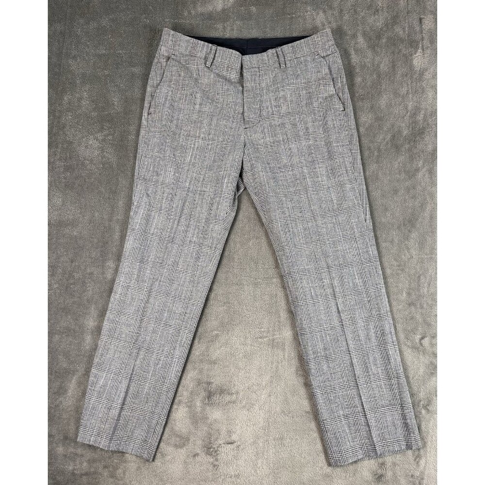 Bonobos Men's Gray Glen Plaid Dress Pants